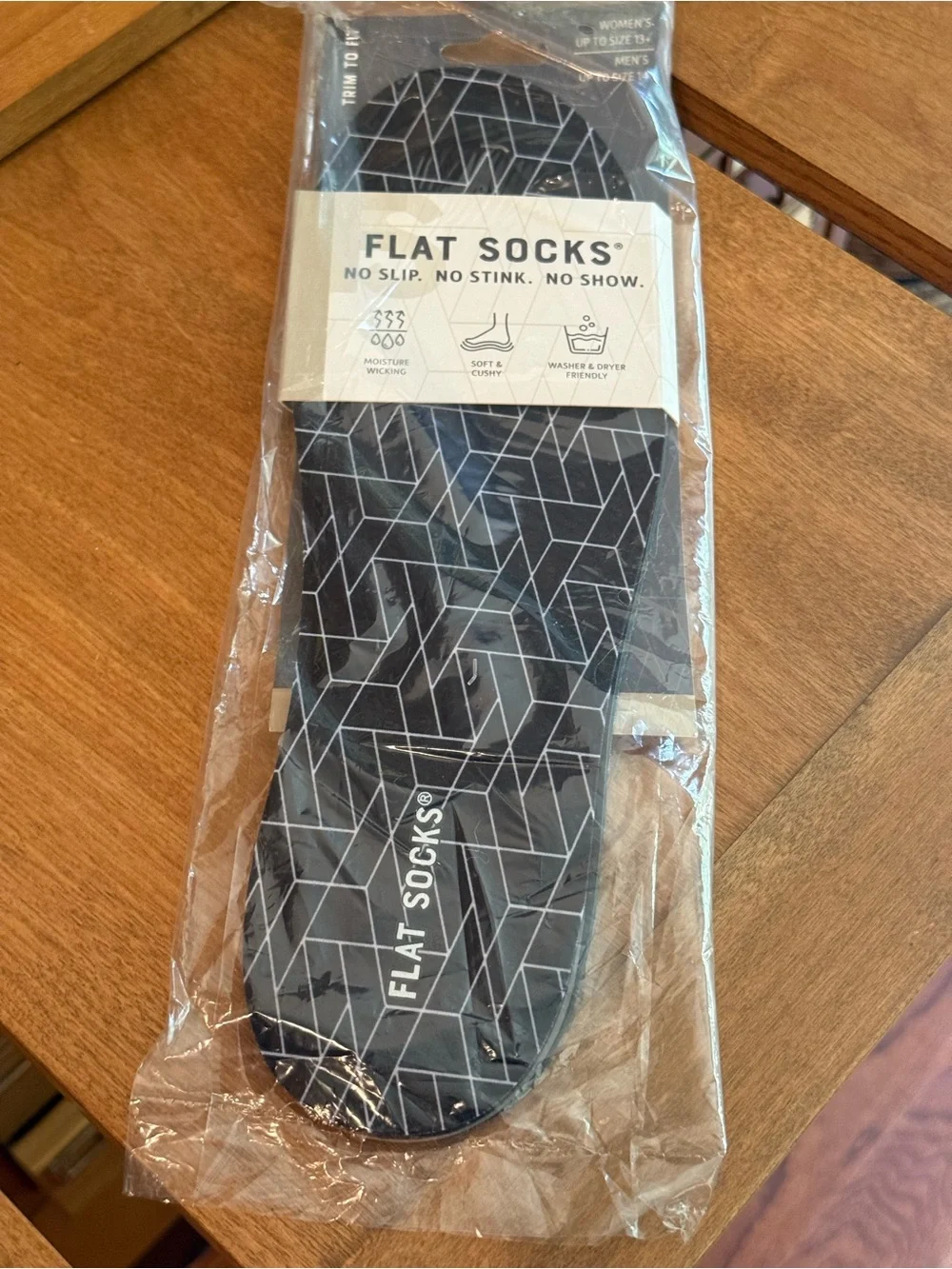 NEW FLAT SOCKS® Micro-Push Flat Socks — Large Black